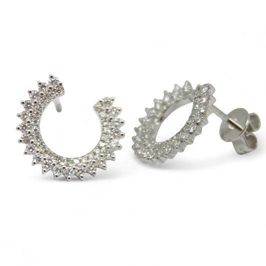 ARETES HOJA DIAMANTES