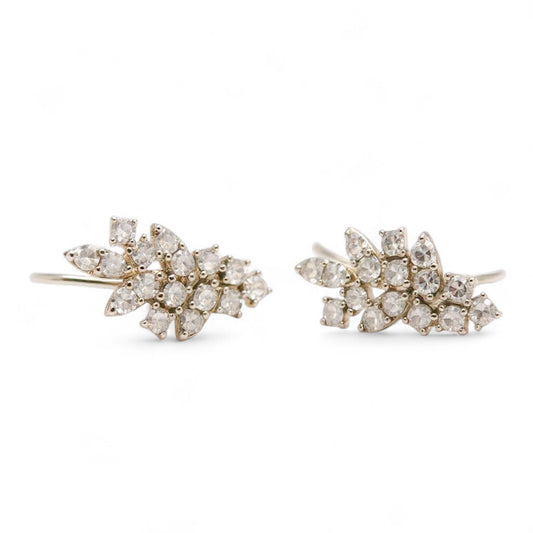 ARETES HOJA DIAMANTES
