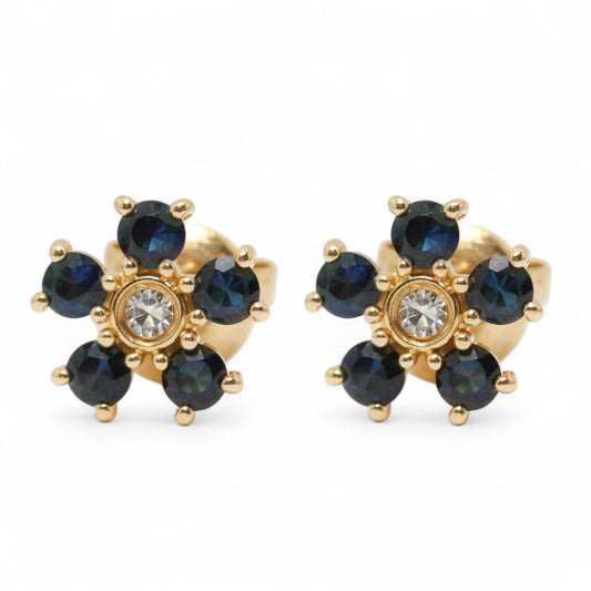 ARETES FLOR ZAFIRO