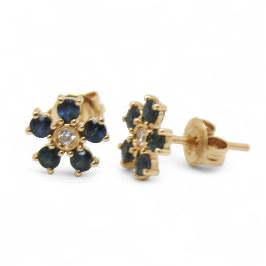 ARETES FLOR ZAFIRO