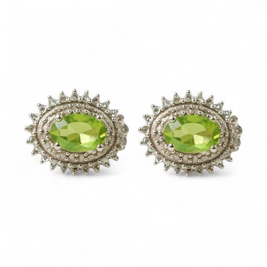ARETES FLOR PERIDOTO