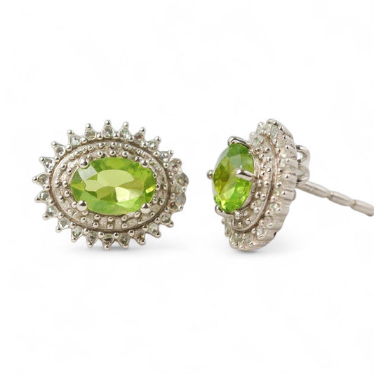 ARETES FLOR PERIDOTO
