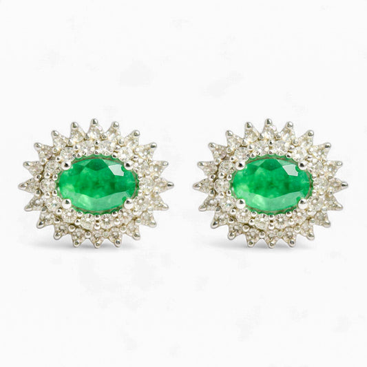 ARETES FLOR ESMERALDA