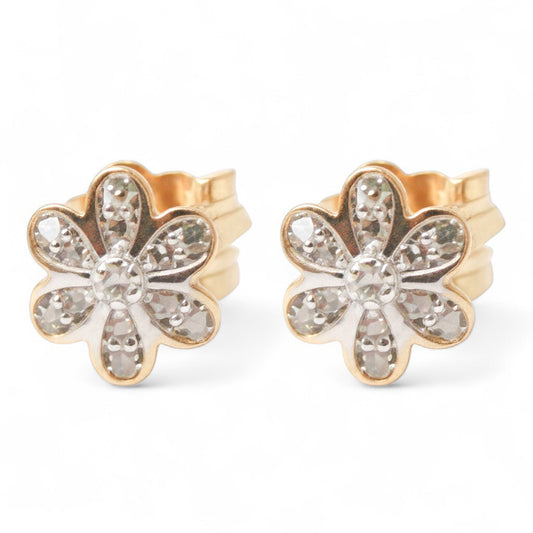 ARETES FLOR DIAMANTES