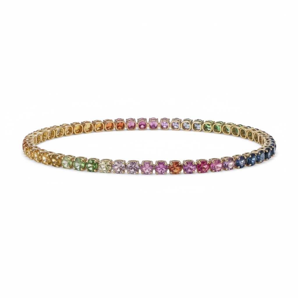 PULSERA RAINBOW ZAFIRO COLOR