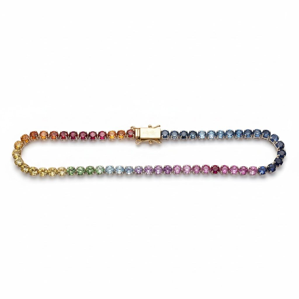 PULSERA RAINBOW ZAFIRO COLOR