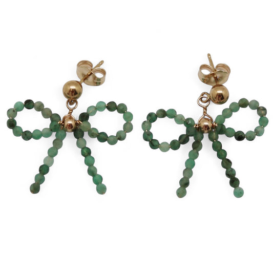 ARETES MOÑO ESMERALDA