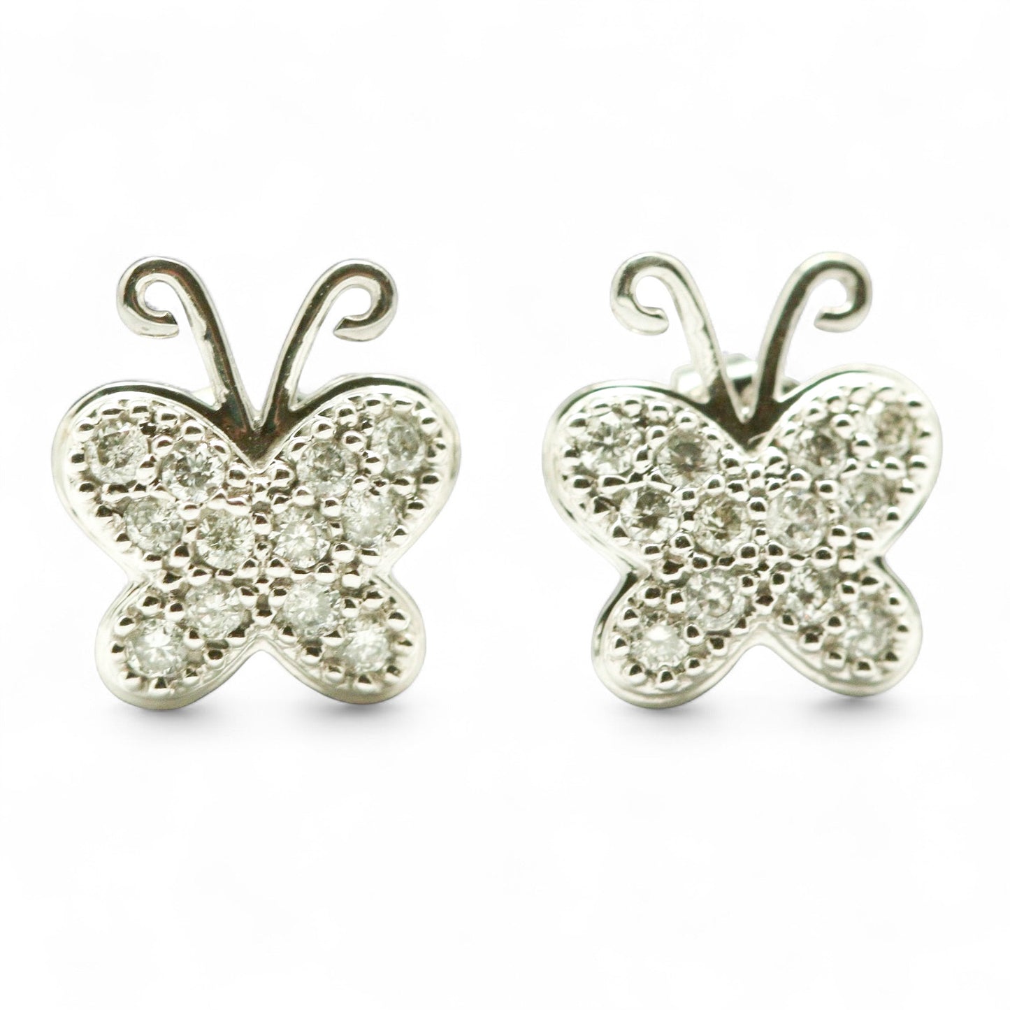 ARETES MARIPOSA DIAMANTES