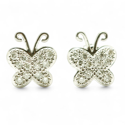 ARETES MARIPOSA DIAMANTES
