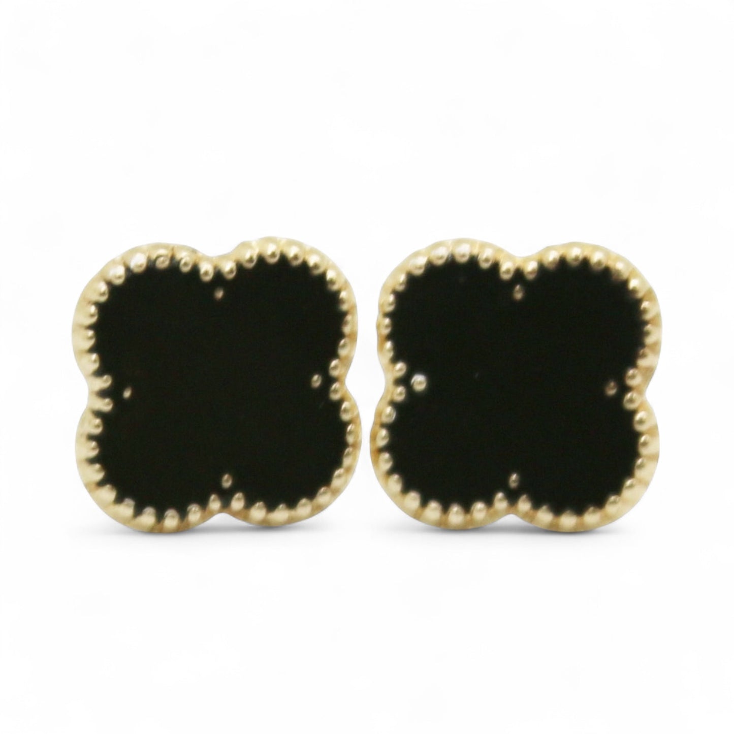 ARETES FLOR NEGROS