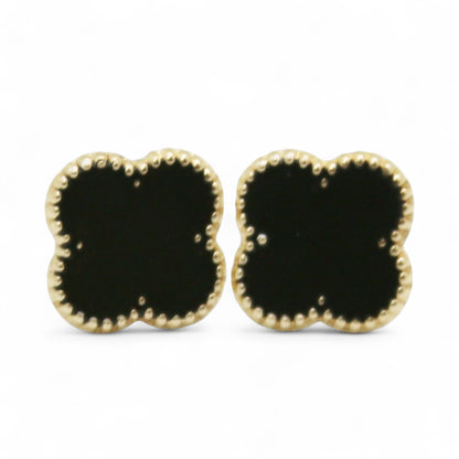 ARETES FLOR NEGROS