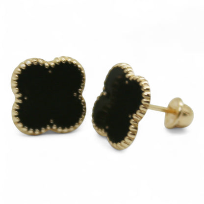 ARETES FLOR NEGROS