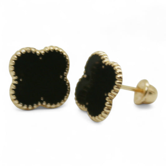 ARETES FLOR NEGROS