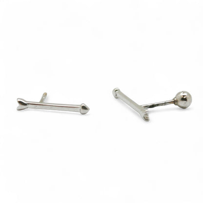ARETES FLECHA ORO BLANCO