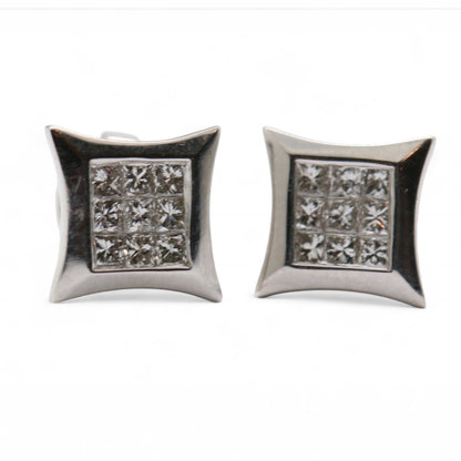 ARETES CUADRADOS DIAMANTES