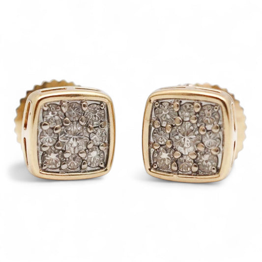 ARETES CUADRADOS DIAMANTES