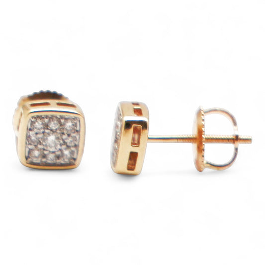 ARETES CUADRADOS DIAMANTES