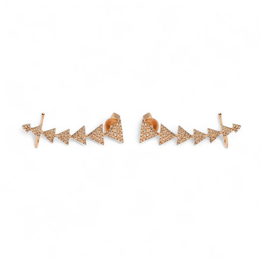 ARETES CRAWLERS FLECHAS DIAMANTES
