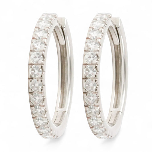 ARRACADAS ORO BLANCO DIAMANTES