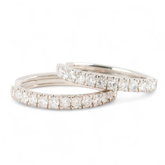 ARRACADAS ORO BLANCO DIAMANTES