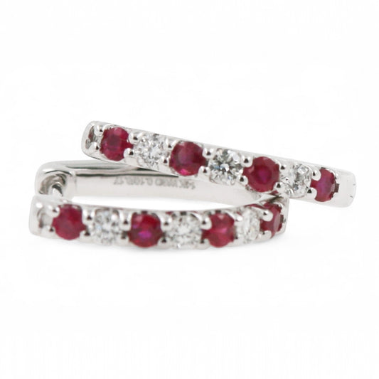 ARRACADAS RUBI Y DIAMANTE
