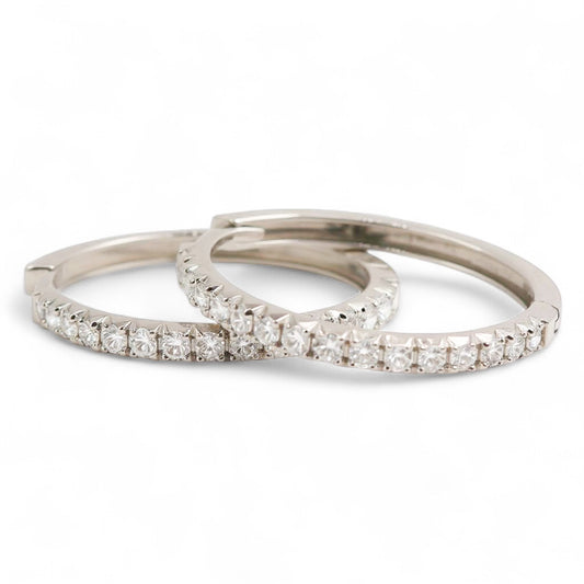 ARRACADAS ORO BLANCO DIAMANTES