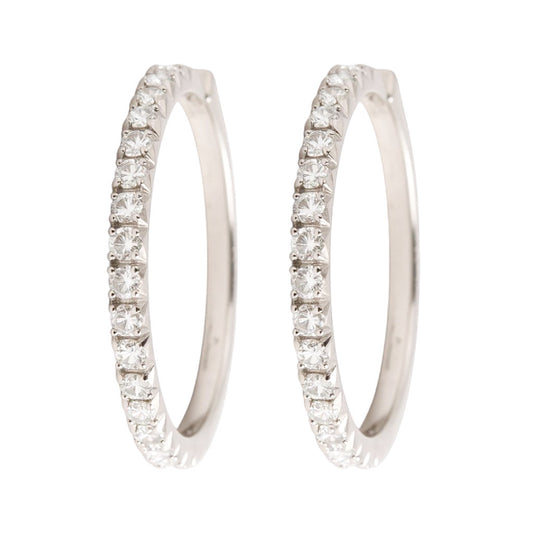 ARRACADAS ORO BLANCO DIAMANTES