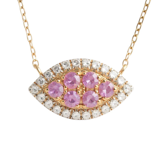COLLAR OJO ZAFIRO ROSA
