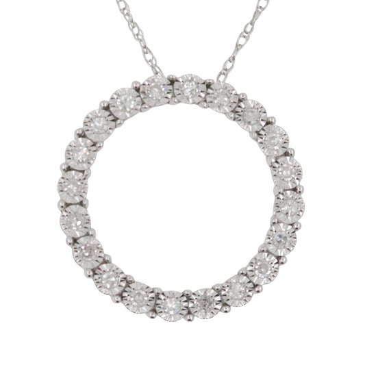 COLLAR CIRCULO DIAMANTES