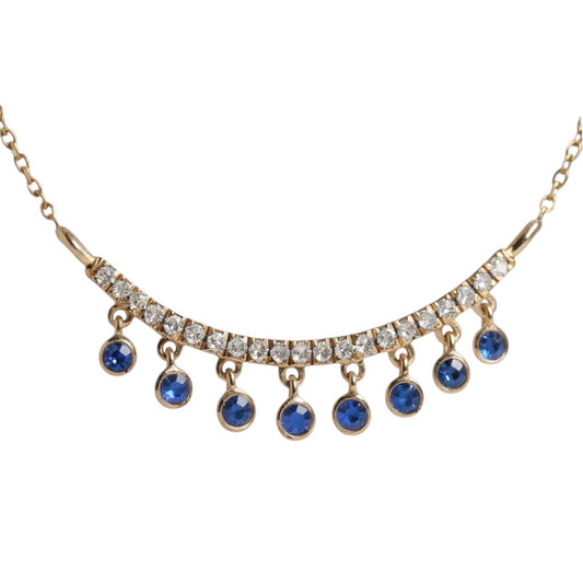 COLLAR MEDIO CIRCULO ZAFIRO