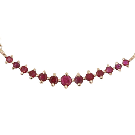 COLLAR RUBI MEDIO CIRCULO