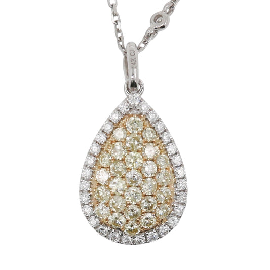 COLLAR GOTA DIAMANTES AMARILLOS