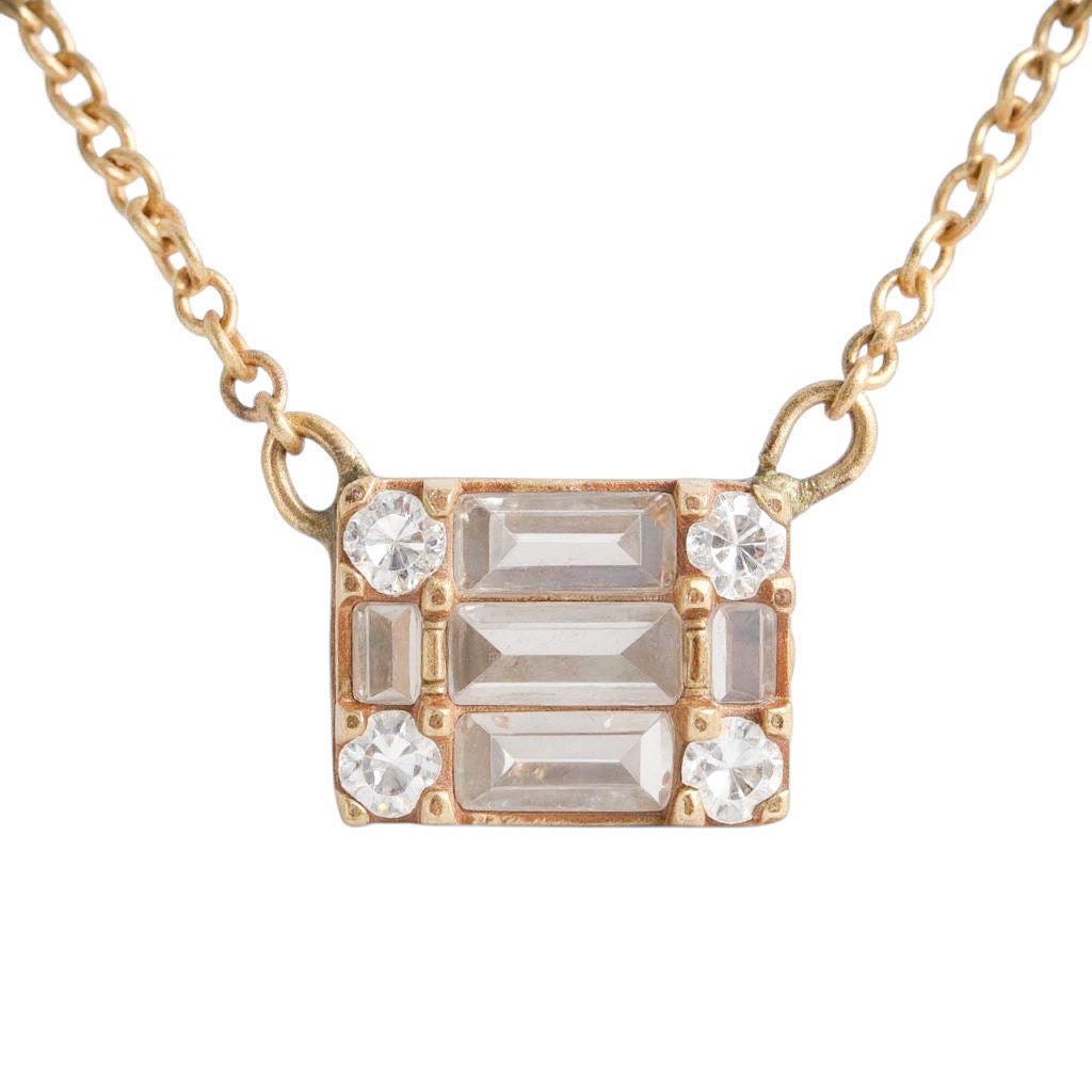 COLLAR RECTANGULO BAGUETTES
