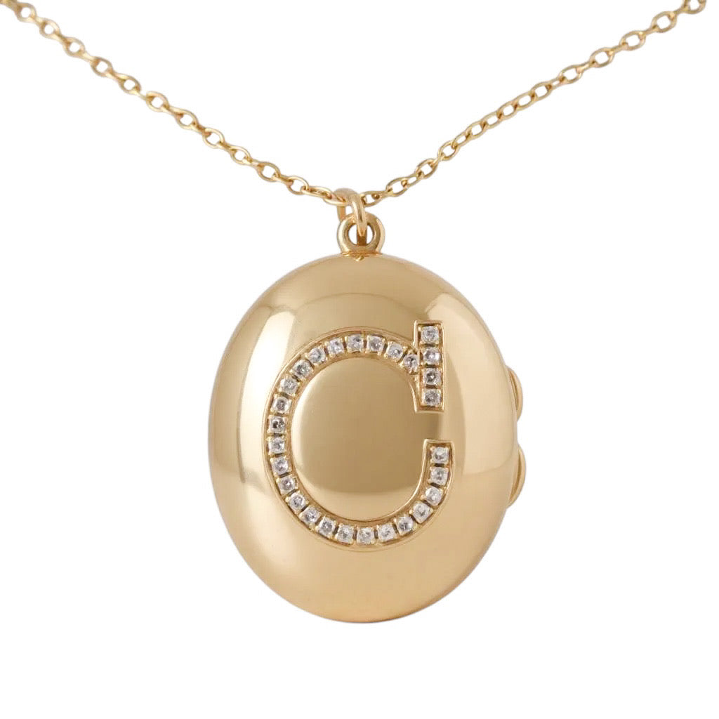 COLLAR LOCKET INICIAL DIAMANTES