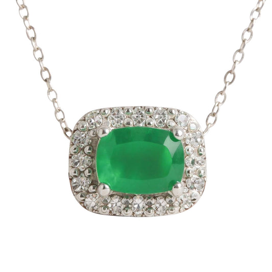 COLLAR ESMERALDA DIAMANTES