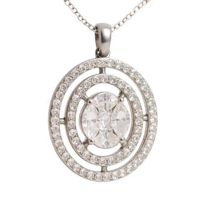 COLLAR DIJE OVAL DIAMANTES