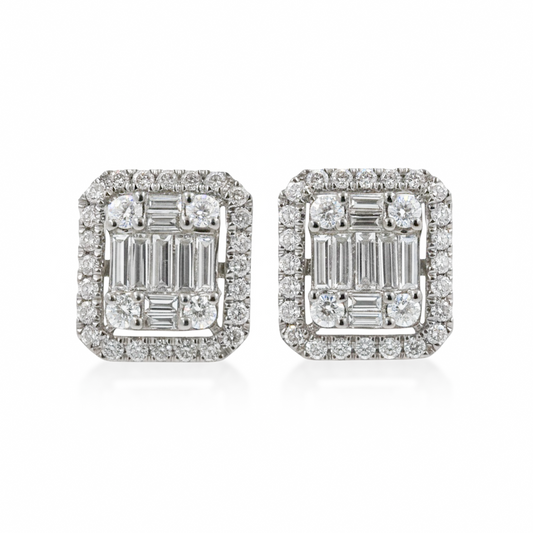 ARETES RECTANGULARES DIAMANTES