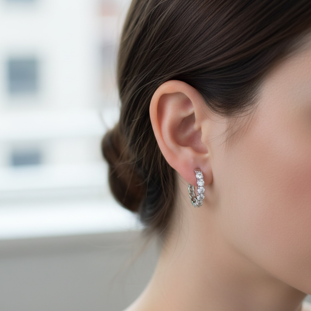 ARRACADAS DIAMANTES LAB GROWN