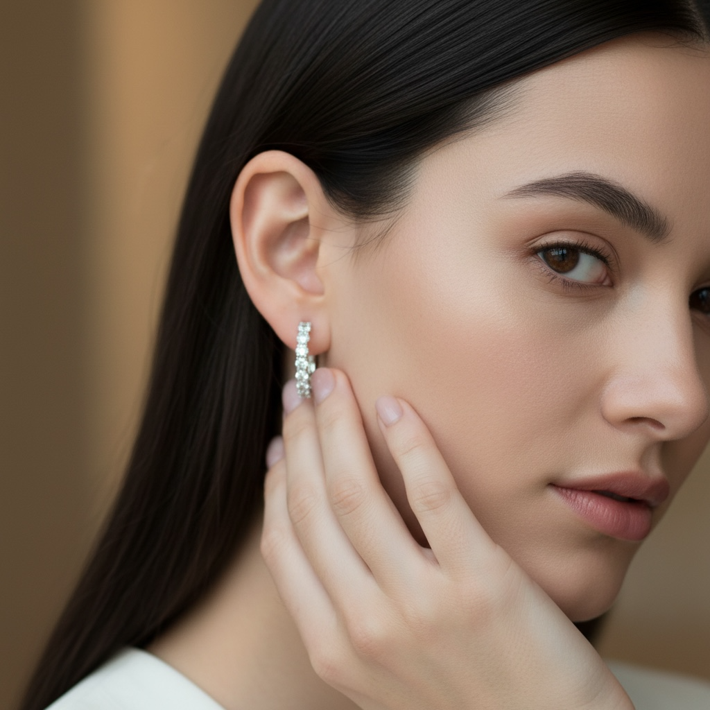 ARRACADAS DIAMANTES LAB GROWN