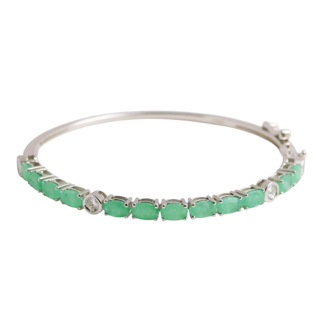 BANGLE ESMERALDA Y DIAMANTES