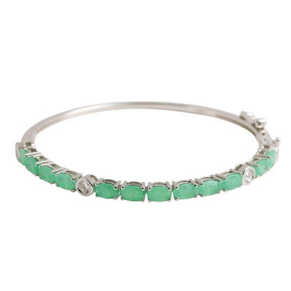 BANGLE ESMERALDA Y DIAMANTES