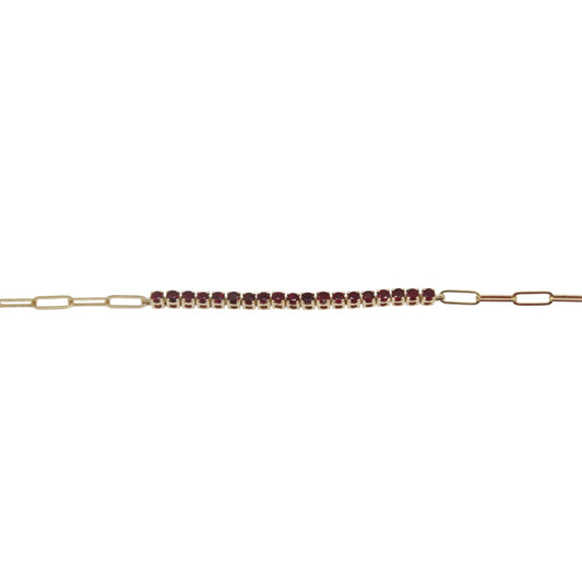 PULSERA TENNIS LINKS RUBI