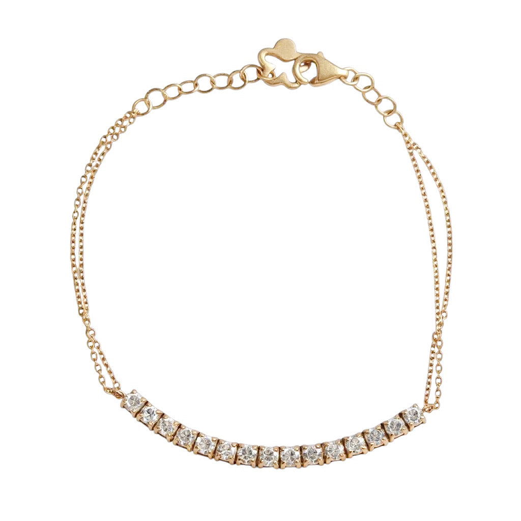 PULSERA TENNIS 1.5 QTES DIAMANTES CON CADENA