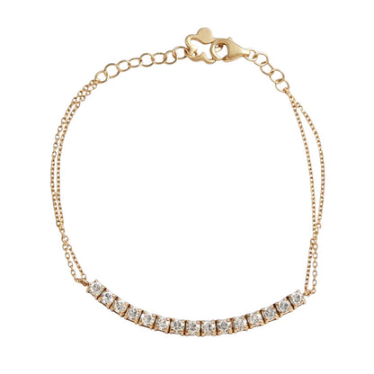 PULSERA TENNIS 1.5 QTES DIAMANTES CON CADENA