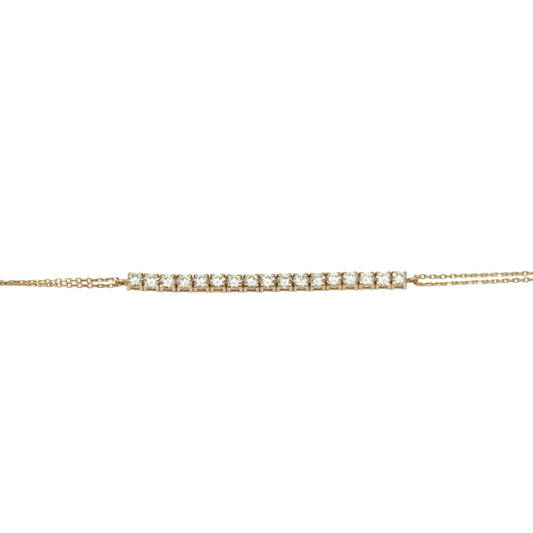 PULSERA TENNIS 1.5 QTES DIAMANTES CON CADENA