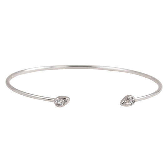 PULSERA RIGIDA ORO BLANCO GOTA