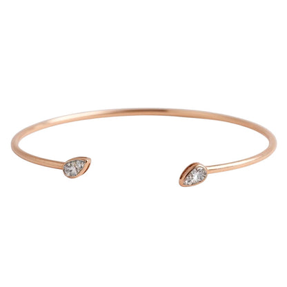 PULSERA RIGIDA ORO ROSA GOTA