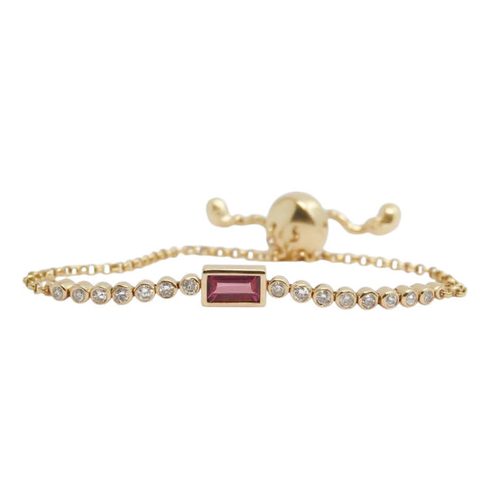 PULSERA KUNZITA Y DIAMANTES