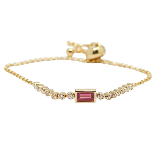 PULSERA KUNZITA Y DIAMANTES