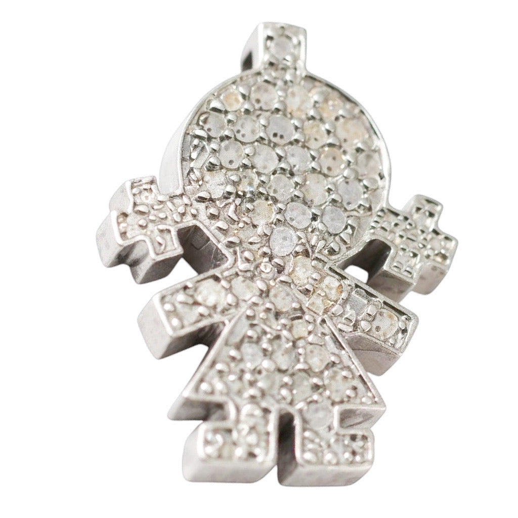 DIJE MUÑECA ORO Y DIAMANTES